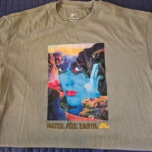 Nike Men's Green Water-Fire-Earth T-shirt